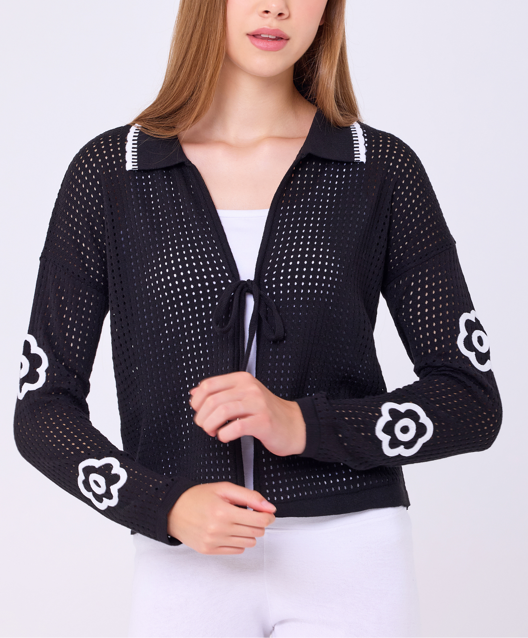 Handmade Collared Tie Cardigan
