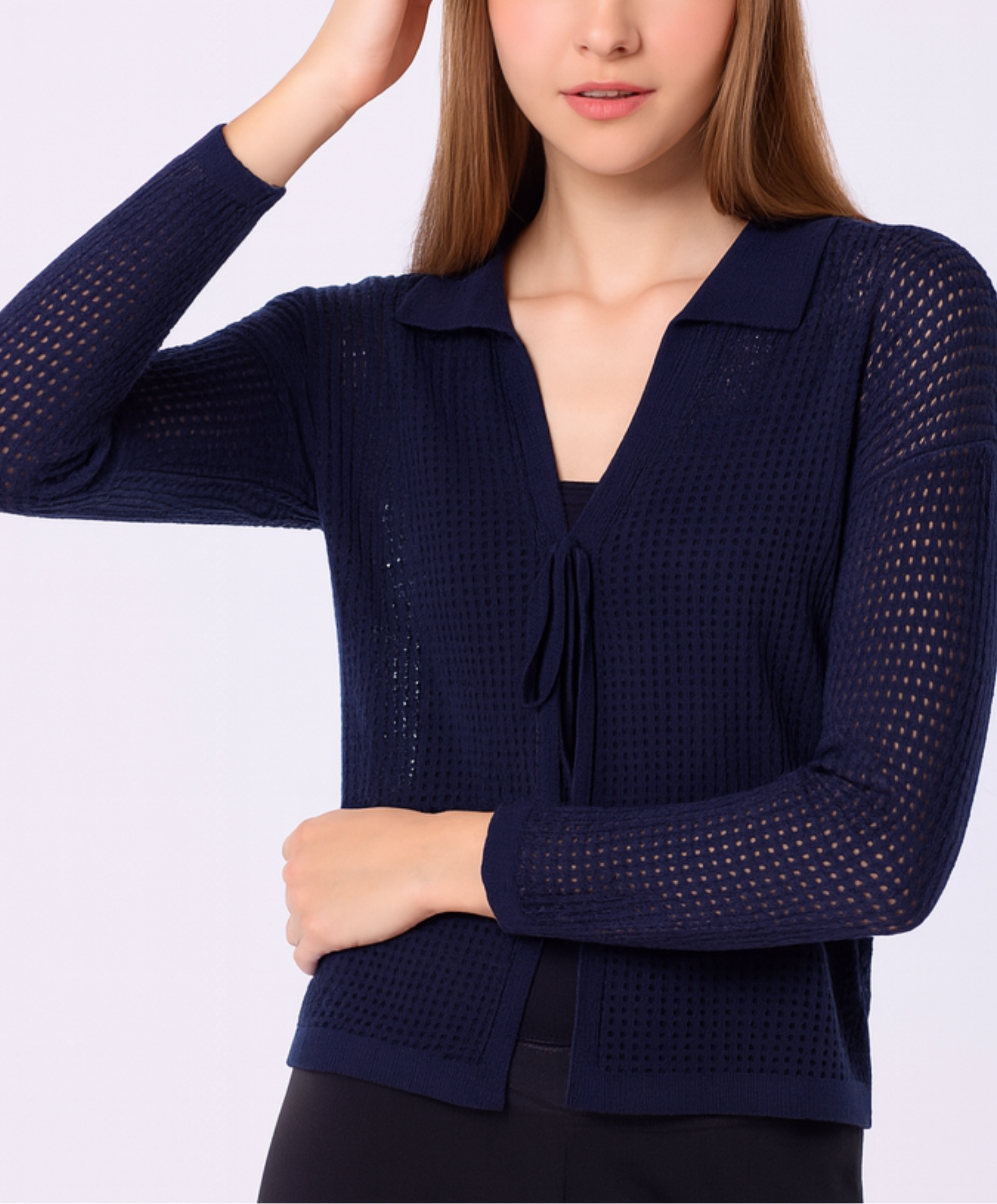 Crochet Tie Cardigan