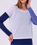 Crew Neck Flower Crochet Top