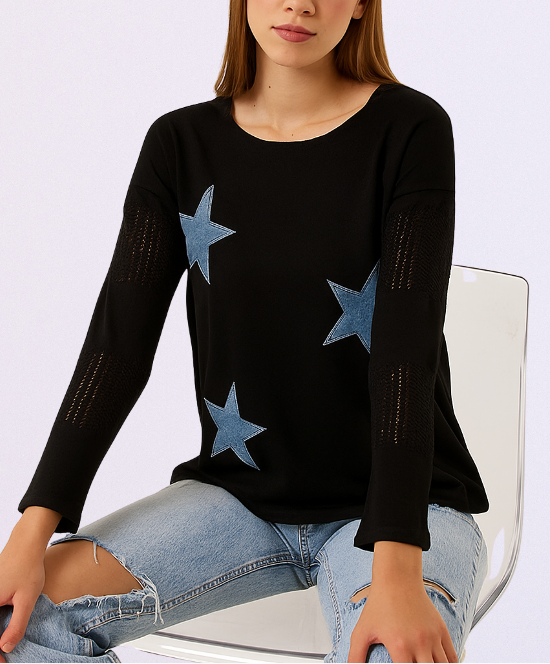 Denim Star Top