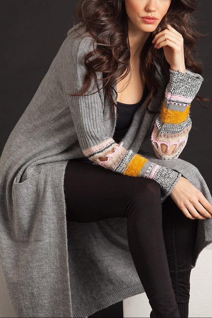 Long Cardigan with Hood