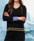 Braided V-Neck Hoodie