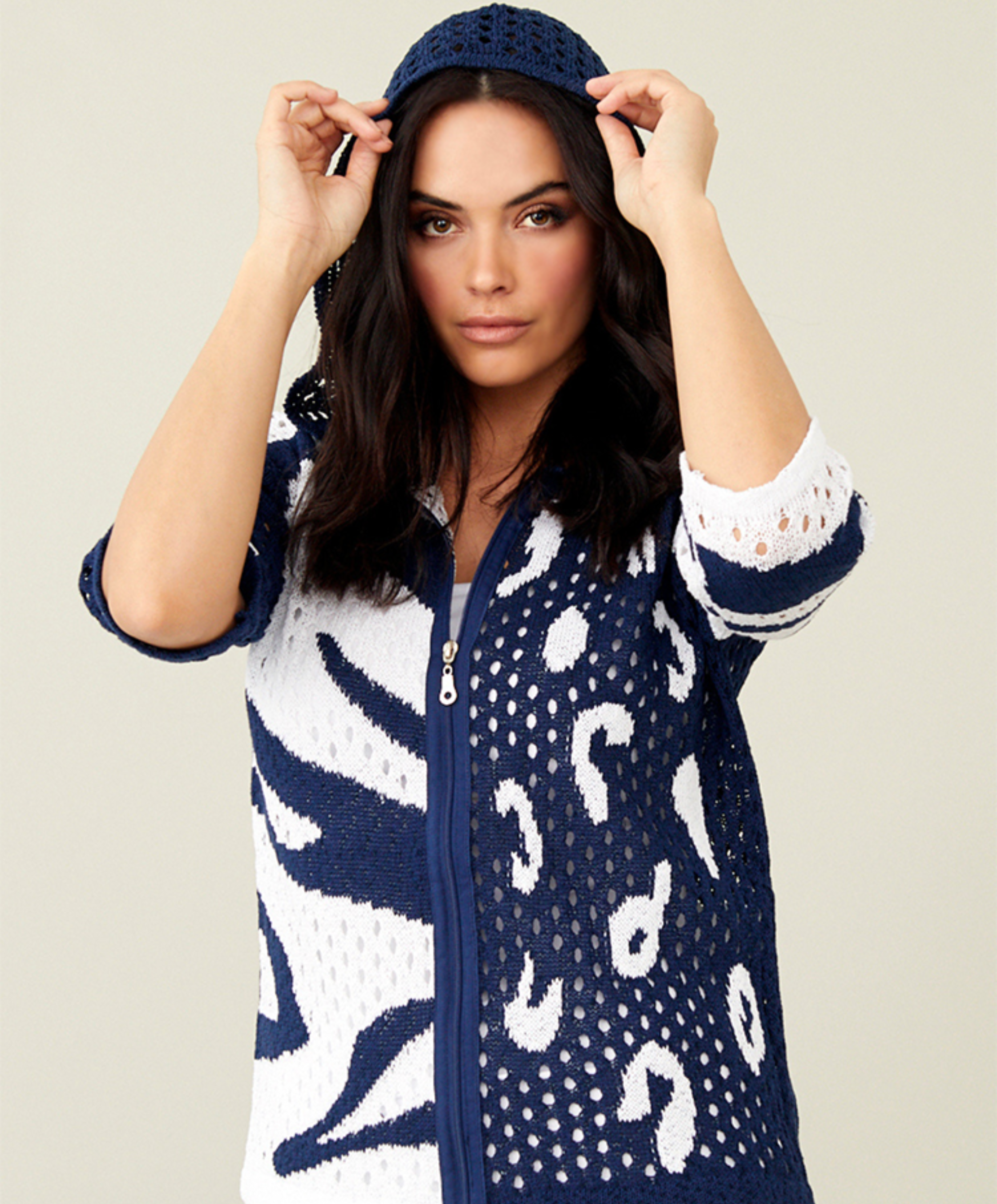 Crochet Safari Zip Hoodie